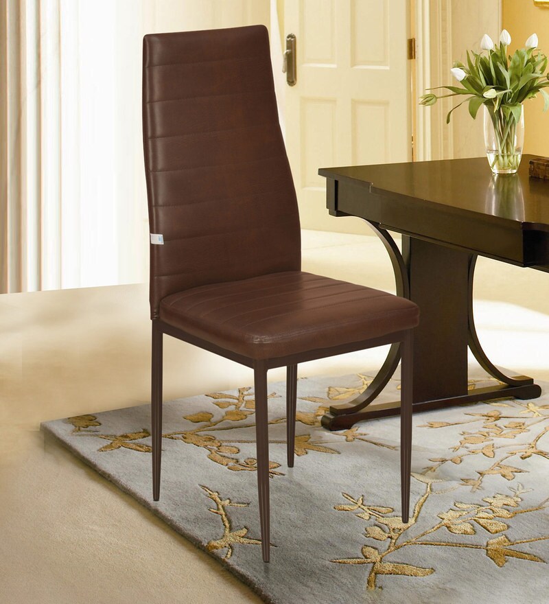 Buy Augusta PVC Dining Chair in Brown Color by Nilkamal Online