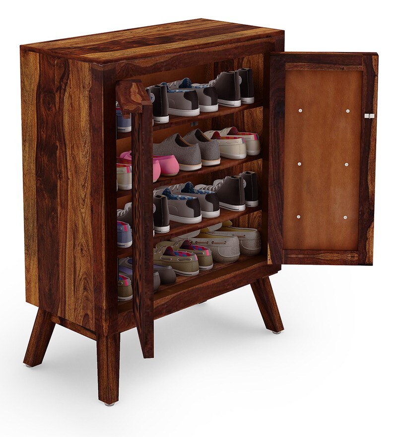 Buy Aura Solid Wood Shoe In Provincial Teak Finish By