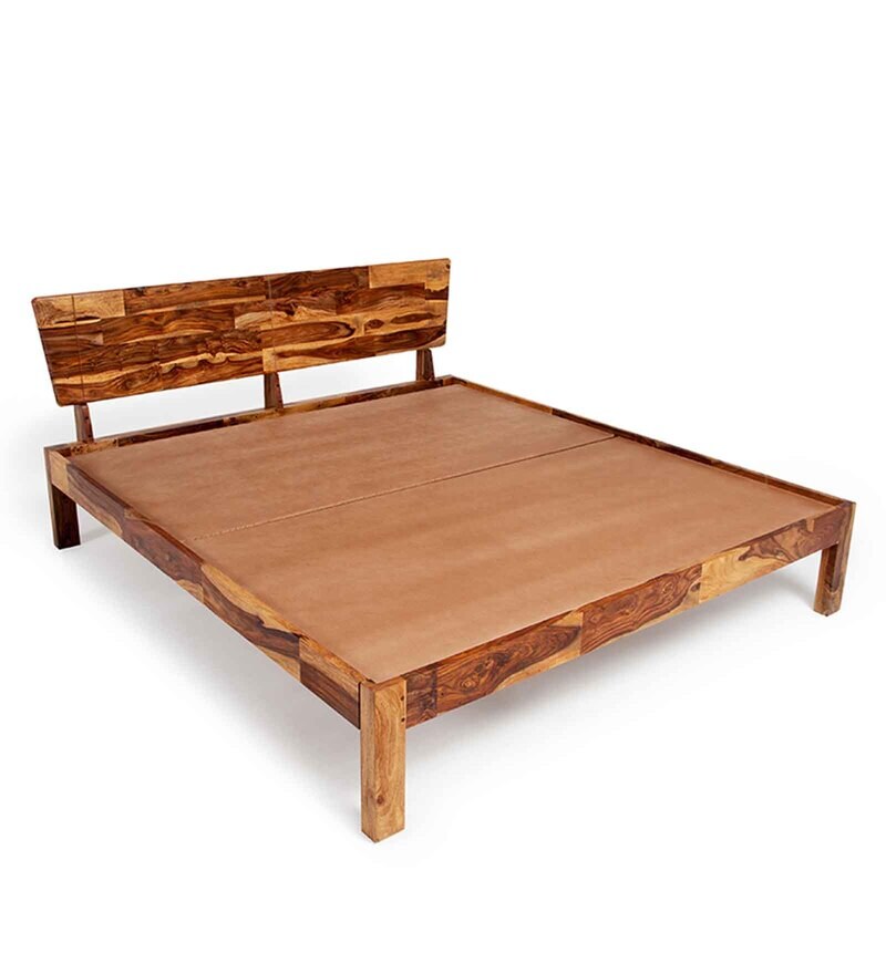 Buy Auriga King Size Bed in Natural Finish by Wakefit Online