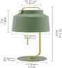 Aubrey Green Table Lamp Gold Metal Body Tri-Color LED Modern Bedside Decorative Lamp