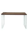 Auckland Study Table in Dark Acacia & White Colour
