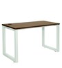 Auckland Study Table in Dark Acacia & White Colour