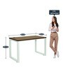 Auckland Study Table in Dark Acacia & White Colour