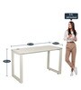Auckland Study Table in Frosty White Colour