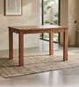 Audi Sheesham Wood 4 Seater Dining Table with Solid Wood Legs Natural Wood Grain Finish