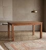 Audi Sheesham Wood 6 Seater Dining Table with Solid Wood Legs Natural Wood Grain Finish