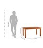 Audi Sheesham Wood 6 Seater Dining Table with Solid Wood Legs Natural Wood Grain Finish