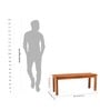 Audi Sheesham Wood Dining Bench with Solid Wood Legs Natural Wood Grain Finish