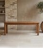 Audi Sheesham Wood Dining Bench with Solid Wood Legs Natural Wood Grain Finish