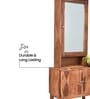 Audi Wooden Dresser V3 with Full-Length Mirror Sheesham Wood & MDF Dresser With Shelf and Shutter Door Storage