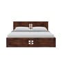 Audi Wooden King Size Bed V3 Sheesham Wood Bed Frame with MDF & Solid Wood Veneer, Dark Finish