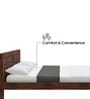 Audi Wooden King Size Bed V3 Sheesham Wood Bed Frame with MDF & Solid Wood Veneer, Dark Finish