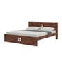 Audi Wooden King Size Bed V3 Sheesham Wood Bed Frame with MDF & Solid Wood Veneer, Dark Finish