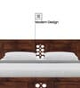 Audi Wooden King Size Bed V3 Sheesham Wood Bed Frame with MDF & Solid Wood Veneer, Dark Finish