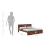 Audi Wooden King Size Bed V3 Sheesham Wood Bed Frame with MDF & Solid Wood Veneer, Dark Finish