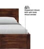 Audi Wooden Queen Size Bed V3 Sheesham Wood Bed Frame with MDF & Solid Wood Veneer Dark Finish