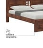 Audi Wooden Queen Size Bed V3 Sheesham Wood Bed Frame with MDF & Solid Wood Veneer Dark Finish