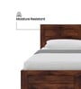 Audi Wooden Queen Size Bed V3 Sheesham Wood Bed Frame with MDF & Solid Wood Veneer Dark Finish