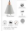 Audie White Metal Hanging Light
