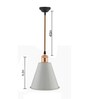 Audie White Metal Hanging Light