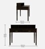 Augusta Writing Table In Dark Walnut Finish