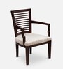 Aura Arm Chair (Set of 2) in Brown-Silver Colour