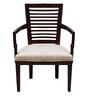 Aura Arm Chair (Set of 2) in Brown-Silver Colour