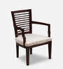 Aura Arm Chair (Set Of 2) In Brown & Silver Colour