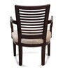 Aura Arm Chair (Set Of 2) In Brown & Silver Colour