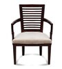 Aura Arm Chair (Set Of 2) In Brown & Silver Colour