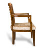 Aura Solid Wood Arm Chair In Teak & Gold Colour Set Of 2