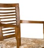 Aura Solid Wood Arm Chair In Teak & Gold Colour Set Of 2