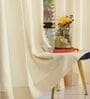 Aura Beige solid Cotton Curtains for Window Pack of 1