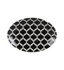 Aura Black Ceramic Glossy (Set of 7) Coffee Mug with Tray Gift Set