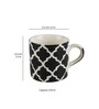 Aura Black Ceramic Glossy (Set of 8) Coffee Mug Gift Set