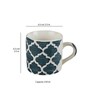 Aura Blue Ceramic Glossy (Set of 7) Coffee Mug with Tray Gift Set