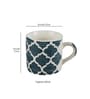 Aura Blue Ceramic Glossy (Set of 8) Coffee Mug Gift Set