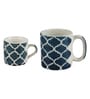 Aura Blue Ceramic Glossy (Set of 8) Coffee Mug Gift Set