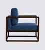 Aura Boucle Fabric Arm Chair In Blue Colour