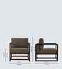 Aura Boucle Fabric Arm Chair In Brown Colour