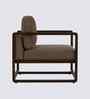Aura Boucle Fabric Arm Chair In Brown Colour