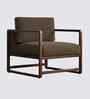 Aura Boucle Fabric Arm Chair In Brown Colour