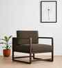 Aura Boucle Fabric Arm Chair In Brown Colour