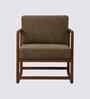 Aura Boucle Fabric Arm Chair In Brown Colour