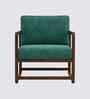 Aura Boucle Fabric Arm Chair In Green Colour