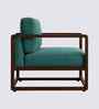 Aura Boucle Fabric Arm Chair In Green Colour
