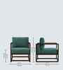 Aura Boucle Fabric Arm Chair In Green Colour