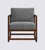 Aura Boucle Fabric Arm Chair In Grey Colour