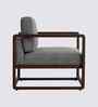 Aura Boucle Fabric Arm Chair In Grey Colour