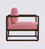 Aura Boucle Fabric Arm Chair In Pink Colour